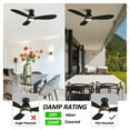 thumbnail image 2 of 52" 3 Blade Black and Gold Smart Ceiling Fan with 10 Speed DC Motor and Light, 2 of 8