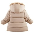 thumbnail image 4 of KAUOD Girls Winter Padded Puffer Coats Zip up Waterproof down Jackets Kids Fleece Hood Snow Ski Parka Coats with Pockets, 4 of 9