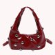 thumbnail image 2 of Bolso para Las Axilas Hombro Con Tachuelas PU Color Sólido Mujer Al Aire Libre, 2 of 9