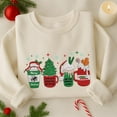 thumbnail image 2 of Christmas Drinks Embroidered Sweatshirt, Merry Christmas Embroidered Shirt, Merry And Bright Hoodie, Winter Holiday Gift, Christmas Gift, 2 of 4