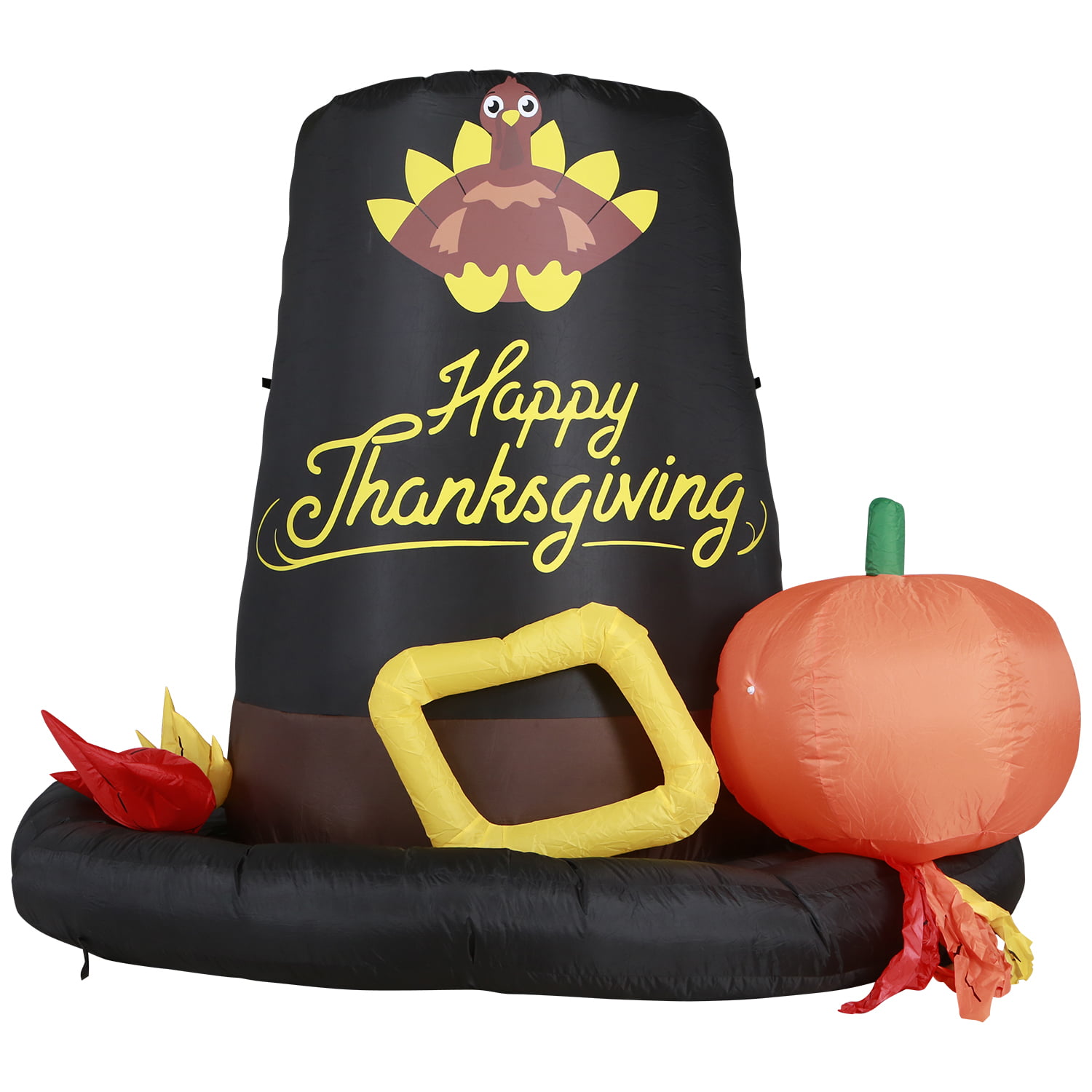 Holidayana 6 Ft Tall Inflatable Thanksgiving Pilgrim Hat Decoration 