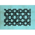 thumbnail image 1 of Ahgly Company Indoor Rectangle Oriental Light Blue Traditional Area Rugs, 7' x 10', 1 of 4
