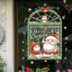 thumbnail image 1 of Pegatinas de espejo de Navidad, dibujos animados de Papá Noel, alce, copo de nieve blanco, pegatina de vidrio para ventana, decoración de Feliz Navidad, Feliz Año Nuevo 2024, 1 of 4