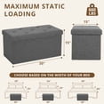 thumbnail image 5 of Aidoly 30 Inches Multi-functional Folding Storage Ottoman Bench Ottoman Storage Chest with Padded Seat for Bedroom, Living Room, Entryway Holds up to 660 lb, 5 of 8