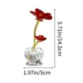 thumbnail image 5 of Lucky Clover Crystal Decoration Glass Good Luck Charm Desk Ornament Home Office Decor Gift for Friends Family Coworkers(Red), 5 of 6