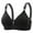 Black, variant on EOYWHK Wireless Bras for Women Embroidered Glossy Comfortable Breathable Bra Underwear No Rims