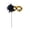 A001- Black, variant on Black and Gold Masquerade Mask, 12 Inch Venetian Masquerade Masks with Stick, Feather Embellished Womens Masquerade Mask for Masquerade Party Mardi Gras Halloween Events, 1 Pack