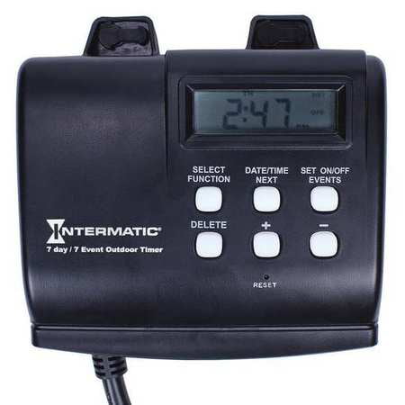 Intermatic HB880R 15-Amp 7 Day Programmable Weatherproof Outdoor Digital Timer for Control of Light, Pump, Heater, Fan with Astronomic Self