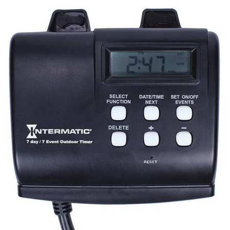Timer Control Assembly - Intermatic HB880R 15-Amp 7 Day Programmable Weatherproof Outdoor Digital Timer for Control of Light, Pump, Heater, Fan with Astronomic Self Adjust
