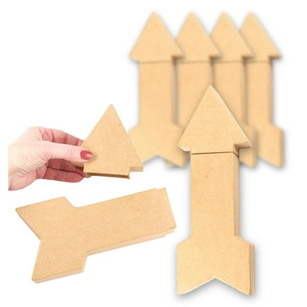 6pc Kraft Paper Mache Arrow Boxes - for Valentine's Day - Factory Direct Craft