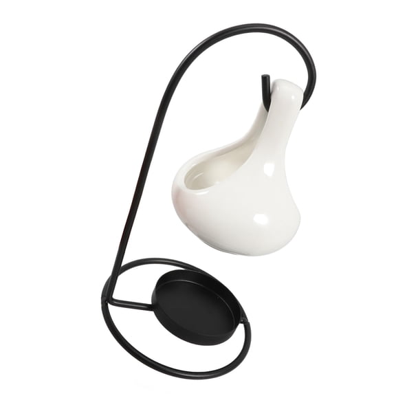 Tear Drop Essential Oil Warmer Burners Ceramics Fragrances Diffuser with Iron Rack Tealight Holder Gift