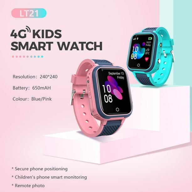Watch Phone Watch Step Counter for Children Pink