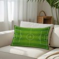 thumbnail image 6 of Soccer Field Throw Pillow Cover 20 x 26 Inch Decorative Pillow Cover Green Birdseye View Athletic Sporty Lumbar Pillowcase Seasonal Rectangle Cushion Case for Couch Sofa Bed Living Room, 6 of 9