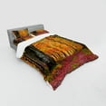 thumbnail image 3 of Ambesonne Autumn Bedding Set 3 Pcs, Shady Deciduous Trees, Twin, Apricot Brown Red, 3 of 3