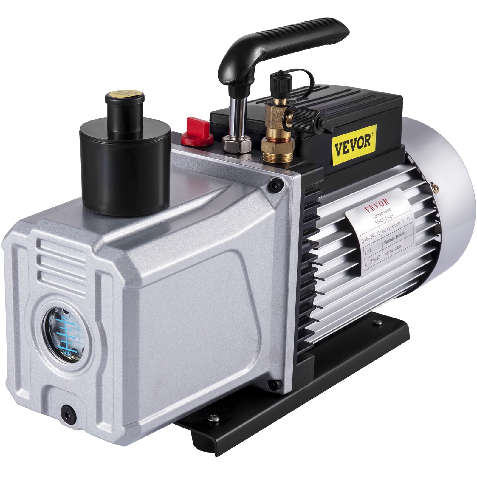 VEVOR Vacuum Pump 12CFM 1HP Single Stage Air Conditioning Vacuum Pump