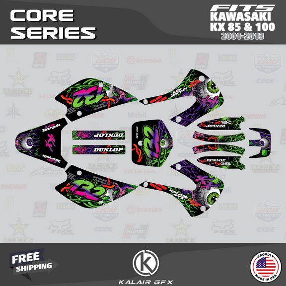 Kalair GFX Graphics Kit for Kawasaki KX85 (2001-2013) Core Series