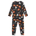 thumbnail image 3 of Renewold Cozy Up Pajamas Set for Fall Spring Winter Bats Pumpkins Home Life Wear Halloween Athletic Clothing Nightwear 2Pcs Scoop Neck Long Sleeve Nightclothes Size 15-16, 3 of 5