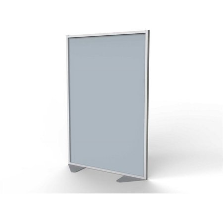 UPC: 0014935052478 | Ghent s Vinyl Floor Partition with Full Panel Infill in Silver