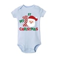 thumbnail image 5 of Mono de bebé de manga corta con estampado de Papá Noel y mi primera Navidad, mono cómodo para bebé, ropa para recién nacidos para la primera Navidad, 5 of 5