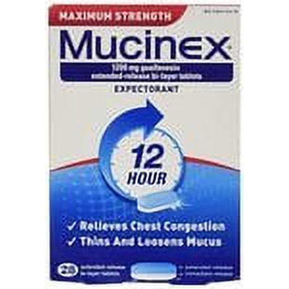 Mucinex Maximum Strength Extended Release Bi Layer Tablets, 28 ct