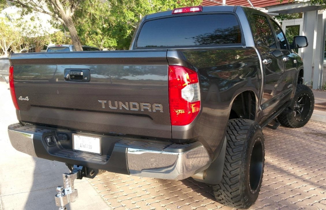 BDTrims Tailgate Raised Letters Compatible with 2014-2020 Tundra Models Yellow Carbon