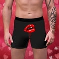 thumbnail image 2 of Xmyrz Valentine's Day Funny Boxers For Men Underwear Trendy 3D Lip Print Breathable Personality Suitable Relaxed Underpants, 2 of 5