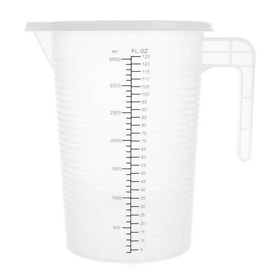 unbranded Plastic Measuring Cup with Lid Oil Automotive Motor Container Funnel Pitcher Transparent