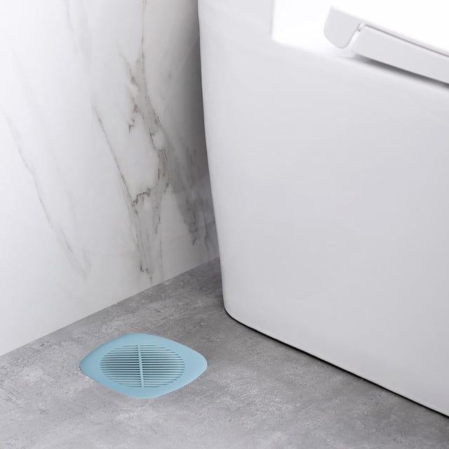 Cubierta de Drenaje Cuadrada Baoblaze Tapa de Silicona con Ventosa para Atrapar Cabello Azul Claro