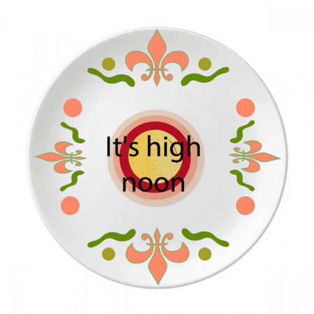 

Its High Noon Art Deco Fashion Flower Ceramics Plate Tableware Dinner Dish
