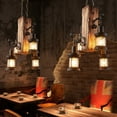 thumbnail image 4 of Miumaeov Industrial Vintage Wooden Hanging Farmhouse Pendant Light Retro Loft Lantern Chandelier 4 Lights Suspension Island Lighting Fixture for Kitchen Dining Coffee Shop Restaurant, 4 of 9