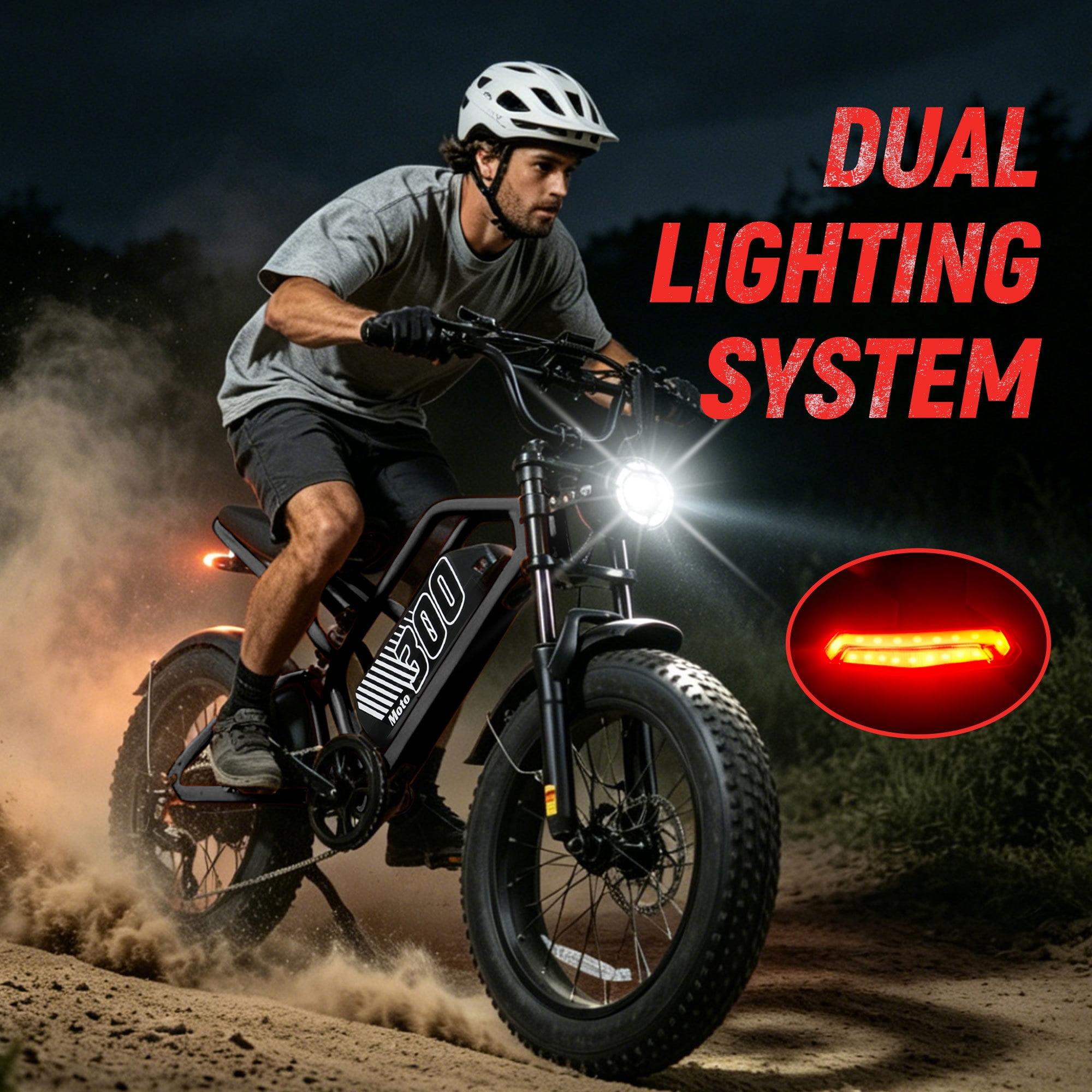 ESKUTE V300 Electric Bike for Adults & Teens, 749W Motor, 19MPH Max Speed, 48V 20.8Ah Removable Battery, 20" x 4.0" Fat Tires, 7-Speed, NFC Unlock Black, UL2849