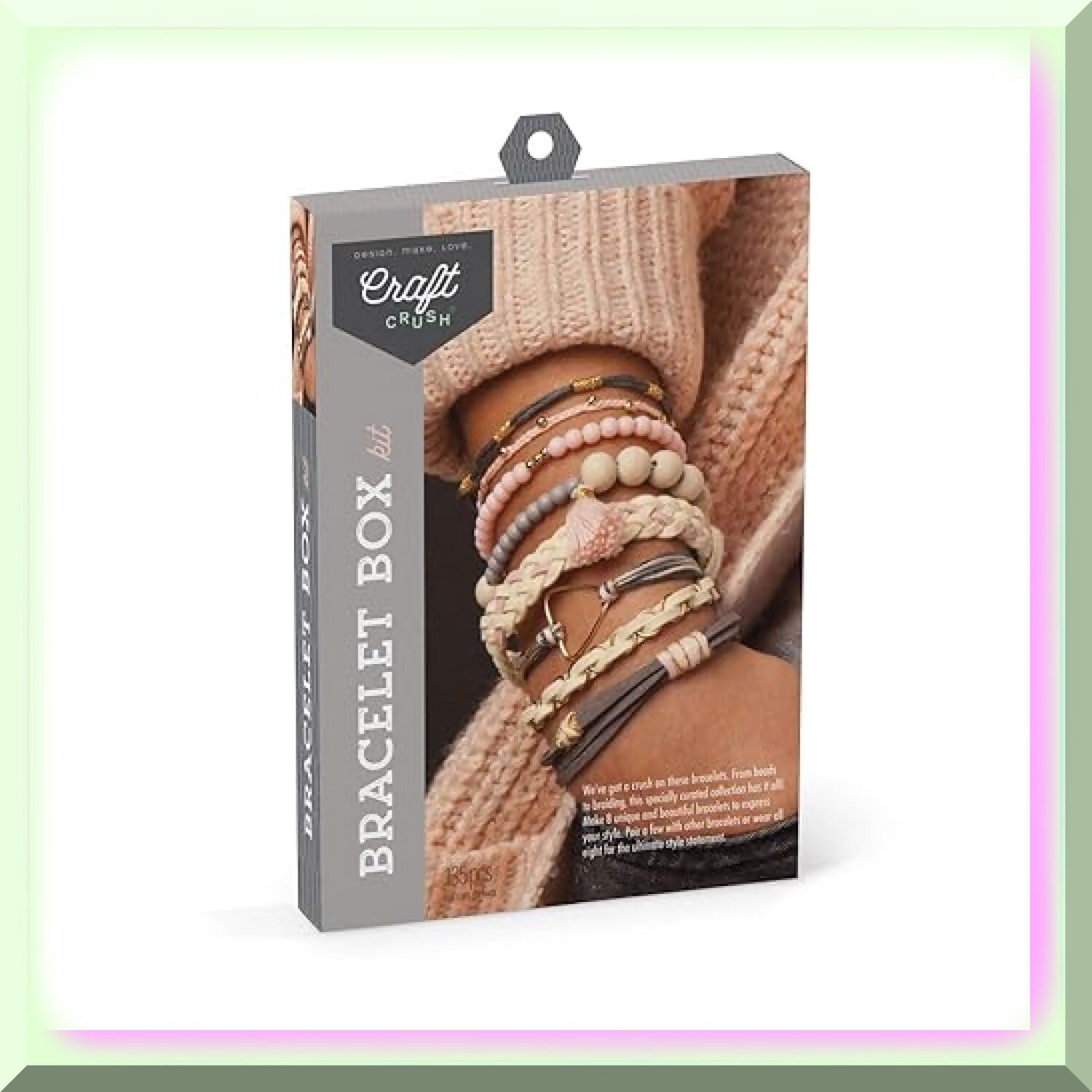 Blush Blossom Bracelet Craft Kit - DIY Friendship Jewelry Making Set for Teens & Adults. Create 8 Bracelets with this Mini Kit for Ages 13+.