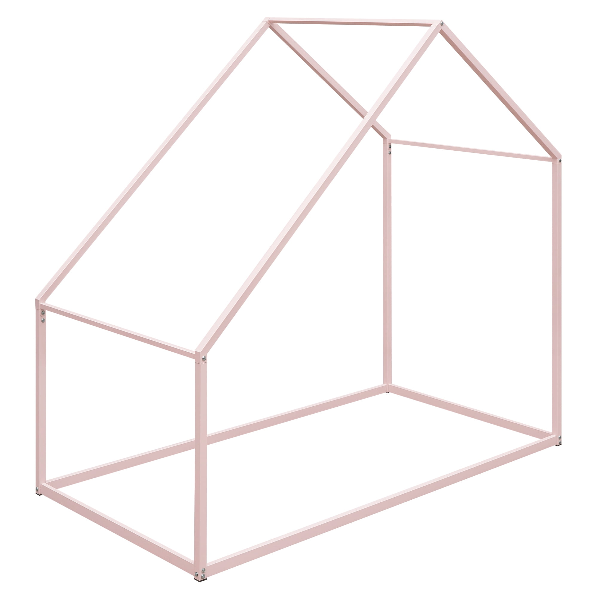 Euroco Metal Twin Size House Bed for Kids, Pink
