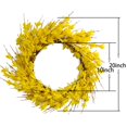 thumbnail image 2 of Corona de flores artificiales de forsitia Bibelot de 50 cm para decoración del hogar, 2 of 6