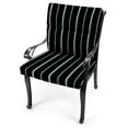 thumbnail image 3 of Jordan Manufacturing 44" x 22" Pursuit Shadow Black Stripe Rectangular Outdoor Chair Cushion with Ties and Hanger Loop, 3 of 12
