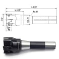 thumbnail image 4 of OSCARBIDE Indexable End Mills - R8 Shank, 2" Cutting Diameter, 6-1/8" Overall Length, 5 Flutes, 90°, with 5 Pieces APKT1604 Carbide Inserts, 4 of 4