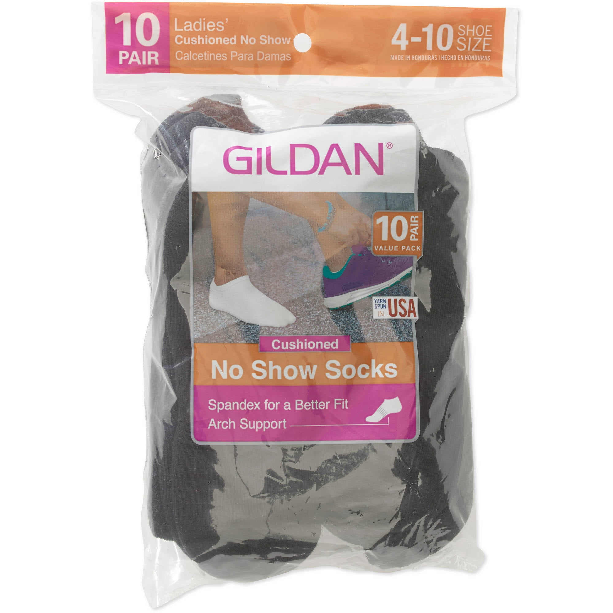 Gildan women's shop no show socks
