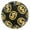 Gold, variant on Dollar Sign Round Wall Clock Battery Operated Silent Non-Ticking Bedroom Office Kitchen Home School Decor 10"(Black)