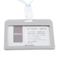 thumbnail image 3 of 10x Porta tarjetas de identificación de crédito de bolsillo para tarjetas de identificación, estuche para pases con correas para el cuello, azul gris SM SunniMix Titulares de tarjetas de identificación de acrílico, 3 of 8