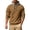 Khaki, variant on Frnrwgo Men's Hoodie Pullover Soft Stand Collar Loose Fit Solid Color Long Sleeve Hip Hop Streetwear Sweatshirt
