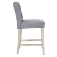 thumbnail image 4 of WestinTrends Hayes Counter Height Chairs, Linen Upholstered Button Tufted Kitchen Counter Bar Stools with Back Solid Wood Legs, Gray, 4 of 11
