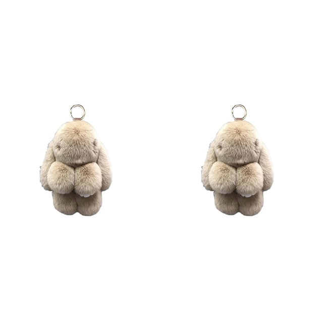 (2-Pack) Rinsvye Keychain Bunny Lu Leather Lanyard for Keys Keychain Cute Bunny Keychain Large Acrylic Blanks Bunny Keychain Pl Ush