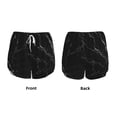 thumbnail image 6 of Uemuo Black Marble Texture Abstract Pattern Women's Athletic Shorts High Waisted Running Shorts with Liner Pockets Gym Elastic Workout Shorts-XX-Large, 6 of 9
