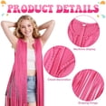 thumbnail image 3 of Alaiyaky Hippie Costume Set for Women, 70s Fancy Dress Ladies, Pink Fringe Vest with Sunglasses Headband, Hippie Disco Costume Accessories for Halloween Carnival Party, 3 of 7