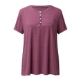 thumbnail image 3 of Sexy Dance Summer Tops For Women Short Sleeve Casual Blouse Ladies Boho T-Shirt Basic Tee Tops Loungewear, 3 of 6
