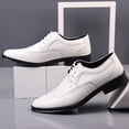 thumbnail image 1 of Zapatos de cuero de verano para hombre, zapatos formales de cuero de talla grande para hombre, zapatos de hombre con punzón hueco, 1 of 6