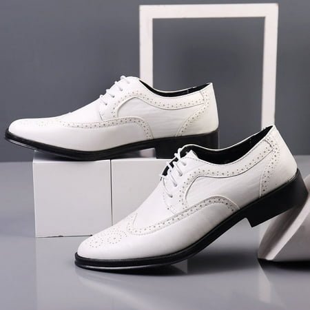 Summer Men s Leather Shoes Men s Formal Dress Large Size Leather Shoes Hollow Punch Men s Shoes Zkysteio