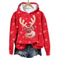 thumbnail image 3 of Futezty Christmas Sweatshirts for Women Novelty Funny Santa Xmas Tree Graphic Pullover Tops Loose Casual Fleece Shirts, 3 of 6