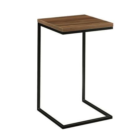 Mainstays C-Shape Metal End Table, Canyon Walnut Finish - little damage, see the pictures