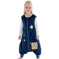 thumbnail image 1 of Saco de dormir para niños con piernas, pijama suave y cálido, saco de dormir de invierno para niña y niño, 1 of 5
